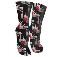 Sport Bowling Compression Socks Unisex Printed Socks Crazy Patterned Fun Long Cotton Socks Over The Calf Tube