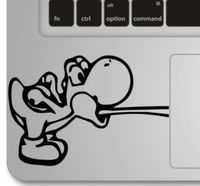 Hungry Yoshi - Apple Macbook Front Decal Sticker Humor Handmade Partial Art Skin Protector