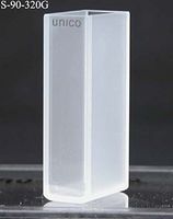 UNICO S-90-320G Spectrophotometer Cuvette with Open Top, 20 mm Path Length, 335 to 2500 Nm Wavelength Range, 45 mm Height, 7 Ml Capacity, Glass, Rectangular Shape