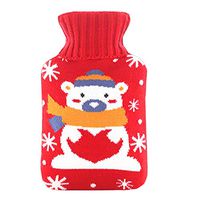Stylish Washable Rectangular Hot Water Bottle with Cover 1L - A14