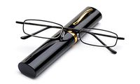 Newbee Fashion -"Pocket" Tube Readers +2.75 Easy Compact On The Go Small Compact Pen Clip Portable Hard Case Classic Spring Hinge