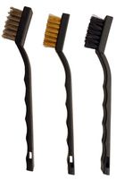 ToolUSA 3 Piece, 7" Brush Set, 1 With Steel Bristles, 1 With Brass Bristles, And 1 With Nylon Bristles: TZ6300-YH