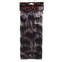 Veil Entertainment Bat Loot Prize Candy cellophane 11" x 3" Favor Bags, Black, 25 CT