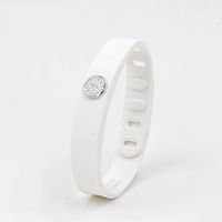 Power Ionics Crystal Lover IDEA Band 4in1 Multifunction Titanium/Ge/F.I.R/Tourmaine 3000ions/cc Sports Bio Wristband Bracelet (White)