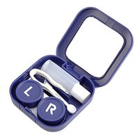 Hamimelon Portable Mini Contact Lens Travel Kit Pocket Size Soaking Box Storage Holder (Blue)