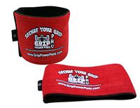 Grip Power Pads Elbow Compression Sleeve (2 Count) Golf Elbow Brace Weightlifting Sleeve Tennis Strap Arthritis & Tendonitis Pain Relief Workout Arm Support Sleeve (Red, Large 10"-10.75")