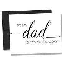 To My Dad on My Wedding Day Notecard - Wedding Day Notecard - Cards for Brides (NC121)