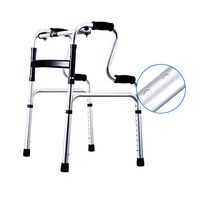 OUG-Elderly walker Lightweight Aluminum Alloy and Armrest Auxiliary Booster for Disabled Walkers and Easy-Folding Walkers for Outdoor Sports Walking Supermarket Shopping Room