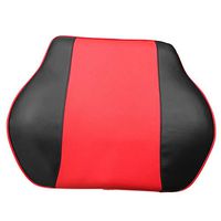 Yolu Lumbar Support Cushion Memory Foam Lumbar Support Pillow Leather Car Back Cushion for Lower Back Pain Relief Universal Chair and Car Seat Cushion - Red