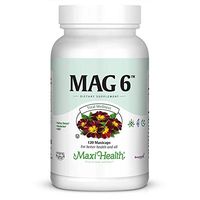 Maxi Health MAG 6 - Magnesium - with Vitamin B6 - Kidney Stones Support - 120 Capsules - Kosher