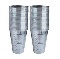 Graduated Disposable Ultra Clear Plastic Measuring Cups, 8oz/240ml (Pack of 100)