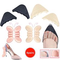 Heel Cushion Inserts Toe Filler Inserts for Loose Shoes Too Big Shoes Grips Liners Foot Protectors Set for Prevent Heel Slipping Heel Blister(2 Butterfly Heel Pads & 2 Toe Pads)