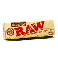 RAW Hemp Papers Organic 1 1/4 50 Leaves UNFLAVORED Flavor Pack of 1