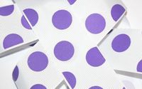 Party Dot Grosgrain Ribbon with Purple Polka Dots 1-1/2 inch x 1 Yard