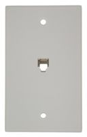 Leviton 40238-W Standard Telephone Wall Jack, 6P6C, Screw Terminals, White