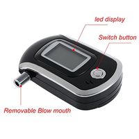 FanCheng Portable Digital Professional Breathalyzer Tester,Alcohol Tester with 5 Mouthpieces