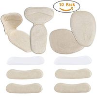 Heel Grips, High Heel Pads, Adhesive Back Heel Pads, Heel Grip Liners, Perfect Foot Cushions for Men Women, Foot Care Protector (10 pcs) (Beige)