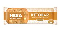 Heka Good Foods Keto Bars, White Chocolate Macadamia, 1g Net Carb, 10g Protein, Low Sugar, Grain & Gluten Free, 12 Count