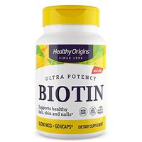 Healthy Origins Biotin Veg Capsules, 10,000 mcg, 60 Count