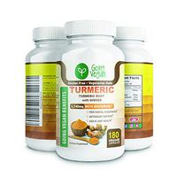 Turmeric Curcumin with Bioperine and Ginger Capsules, Black Pepper for Best Absorption, Made in USA, 180 Vegan Pills, Anti inflammatory Supplement, Plant-Based, 100% Organic, Natural Joint Pain Relief