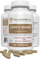 Lion’s Mane Mushroom Cognition Capsules (120caps), Organic Lions Mane Mushroom Powder Extract Capsules, Brain Supplement, 60-Day Supply of Organic Mushroom Supplement Brain Vitamins, Focus Supplement