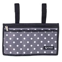 Wheelchair Armrest Pouch Organizer Bag for Side of Chair, 3 Pocket Tote, Arm Rest Storage Accessories for Electric, Manual or Powered Chairs (Pop Lights)