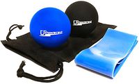 2 Premium Massage Lacrosse Balls w/Free Resistance Band - Deep Tissue Roller for Pressure Points, Plantar Fasciitis, myofascial Release, Feet Pain, Neck and Back Pain, and Muscle Soreness