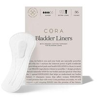 New Cora Ultra Thin Organic Cotton Bladder Leakage Extra Long Panty Liners for Light Incontinence, Super Absorbency, with Dry Wicking Technology (New Organic 36)