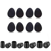 Elebox 8Pcs Heel Repair Cap with 8 Silent Ruber Heel Cover High Heel Sole Sticker for High Heel Shoes 4 Different Size Anti-Slip and Reduce Noise