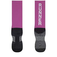 Runner Printed Mid Calf Socks | Running Socks by Gone For a Run | Large | Pink