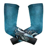 LEVEIS Rose Arm Sleeves UV Protection for Men Women Sunblock Protective Gloves Running Golf Cycling Driving Long Arm Cover 1 Pair