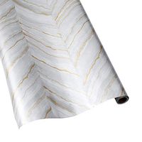 Caspari Marble 30 in. x 8 ft. Wrapping Paper in Grey & Pale Silver Foil, 2 Rolls Included