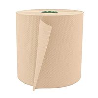 Cascades® 100% Recycled Hardwound 1-Ply 7 1/2" Roll Towel for Tandem®, 775', Moka, 6 Rolls Per Case