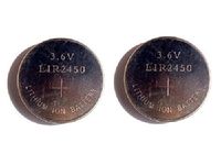 2 x LIR2450 3.6 Volt Lithium Ion Button Batteries