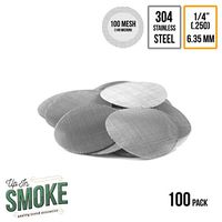 Made in The USA - 100 1/4" (.250") 304 Stainless Steel Premium Pipe Screen Filters