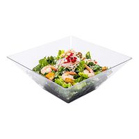 Restaurantware RWP0159C Large Serving Bowl, 11" x 11" x 4", Clear