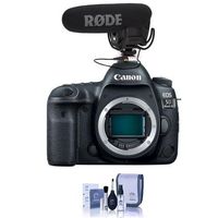 Canon EOS 5D Mark IV DSLR Body - Bundle with Rode Microphones VideoMic Pro R Cardioid Condenser Microphone, Cleaning Kit