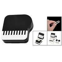 Roskio Portable Piano Black and White Invisible Contact Lens Case