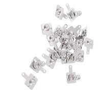 Aexit 10 Pairs Household Batteries Silver Tone Metal Battery Spring Plate Set for Rechargeable AA AAA