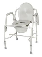 Drop Arm Commode Deluxe-KD Steel - World Wide Shipping