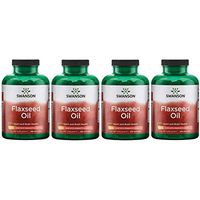 Swanson Flaxseed Oil Made with Organic Flaxseed Oil 1 g 200 Sgels 4 Pack