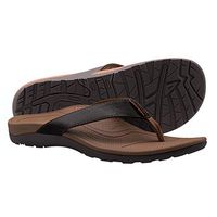 Everhealth Orthotic Flip Flops Men’s Sandals with Comfort Arch Support for Plantar Fasciitis & Flat Feet (Walking Essential) Brown
