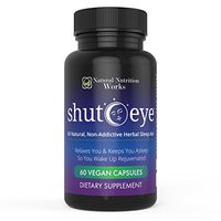 Shut-Eye- The Most Potent Natural Sleep Aid & Caffeine Neutralizer! All Natural Non-Addictive Herbal Complex w/Valerian, Melatonin & 11 More (Deep Relaxation and Sleep Or Your Money Back)