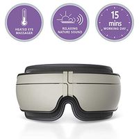 Rechargeable Reyelax Heated Eye Massager Mask - Massager for Dry Eye Eyestrain Fatigue Relief with Heating Air Pressure Wireless Digital Shiatsu Massager - Relaxes Eye Skin - Heated Eye Mask