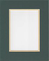 24x36 PIne Green and Maize Yellow Double Picture Mats with White Core, for 20x30 Pictures
