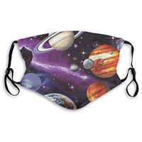 Mystic Outer Space Dustproof Earloop Mouth Cover for Women Men, Pollen Ski Painting Half Face Mouth Cover - Adjustable Elastic Band Face and Nose Cover