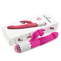 beioust Rabbit Realistic HeatingRechargeable toys with 7x7 Strong Thrusting Telescopic Motor for Women Couple