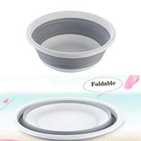 UHYBV Plastic Foot tub Foot Soak Tub Collapsible Wash Basin Folding Dishpan Dish Bowl Washing Tub Portable Footbath (Size : 37.513cm)