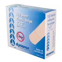 5348242 Adhesive Bandage Sheer 2x4.5quot; 50 Per Box sold as Box Pt# 3634 by Dynarex Corporation