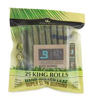 King Palm - Hand Rolled Palm Leaf Wrap Rolls - King Size - 25 Rolls/Pouch (1 Pack, 25 Rolls)